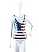 Anna-Kaci Womens Patriotic USA Flag American Sequin V Neck Cami Tank Top, Multicolored, Large