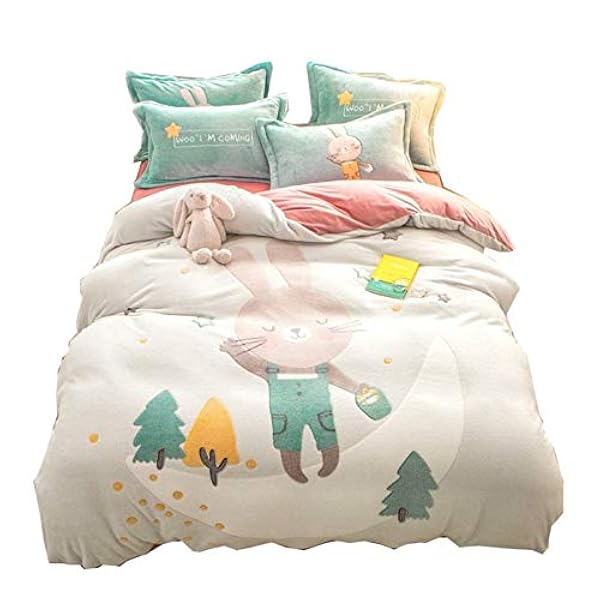 Rswh Rswj 冬9dフランネル寝具セット ソフト羽毛布団カバー フランネル寝具3 4ワンピース