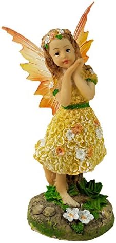 Fairy Figurine for Fairy Gardens or Fairy Collections, 6" (Yellow)