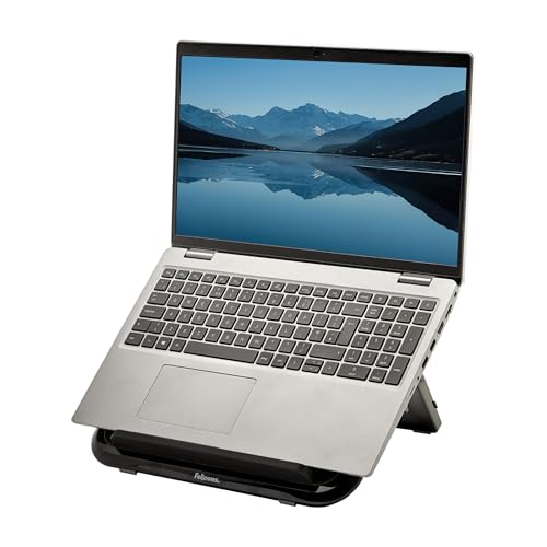 Everyday Laptopständer für Schreibtisch – Verstellbar mit 7 Höhen – Tragbar für Zuhause, Büro & Hybridarbeit – Max. 17", 4 kg – Schwarz