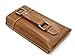 Brown Retro Premium Leather Pouch Sleeve Double Pockets Belt Case Bag Holster for iPhone 6S Plus,iPhone 6 Plus,Galaxy Note3,Note 4,Note 5,Moto Google Nexus 6,HTC ONE M9,LG V10