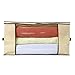 Ziz Home Blankets Clothes Storage Bag Closet Organization | Linen Blanket Storage Sweater Storage Duvet Storage Bags Clear Transparent Window (1)