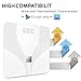 Etekscale Weight Scale Bluetooth Smart Connected Bathroom Digital Scale with Large Digital Highlight LED Display for 8 Body Measurements in Elegant White