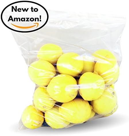 13" x 15" Best Resealable EasyZIP Clear Large Poly Zip Lock Bags 100 Pack (330mm x 381mm) - 2 mil zip top bags - easy to open, zip shut reclosable bags are perfect for storing supplies - by kleenist