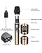 Wireless Microphone System, UHF Dual Handheld Dynamic Mic Set with Rechargeable Receiver, 1/4