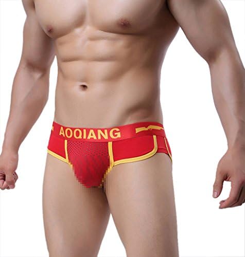 Autumn wind Men Cotton Breathable Boxers Panties โ Net Surface Thongs Underwear, 7 Colors, S-XL