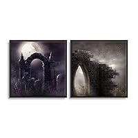 Framed Canvas Wall Art Dreamscape Canvas Prints Home Artwork Decoration for Living Room,Bedroom - 16