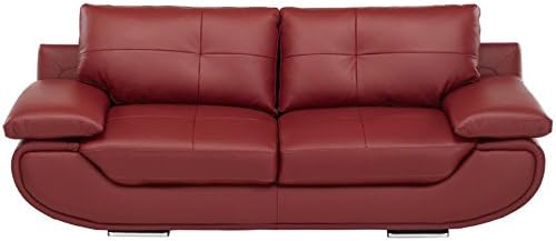 Canape 3 Places Cuir Luxe Orgullosa Bicolore Gris Et Anthracite