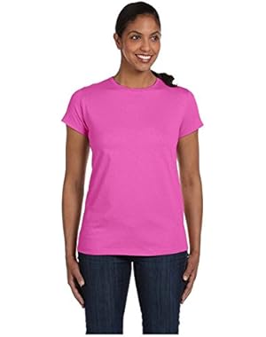 Women's Short Sleeve Crew Neck Basic Tee, Rose Violet, X-Large