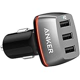 Anker 36W 3-Port USB Car Charger PowerDrive+ 3 for iPhone 6/6 Plus/6s/6s Plus, iPad Air 2/mini 3, Galaxy S7/S6/S6 Edge and More
