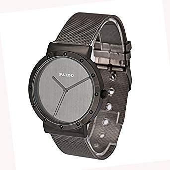 Men's Watch - PAIDU Luxury Men's Fashion Black Stainless Steel Sport Analog Quartz Wrist Watch
