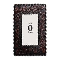 Cowgirl Kim Tooled Faux Leather & Lace Picture Frame~ 8" X 10"