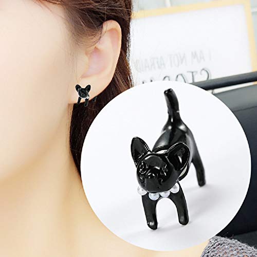 Cat Stud Earrings Sterling Silver Ear Studs Freshwater Cultured Pearl Stud Earrings for Women