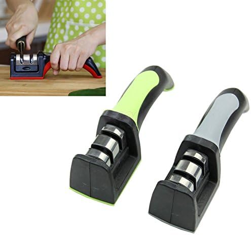 2 Pcs Stages Diamond Ceramic Kitchen Knife Sharpeners Stainless Steel Knives Tools Both Coarse And Fine Grinding