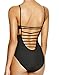 EVALESS Women's Floral Printed One Piece Monokini Cut Out Bandage Swimsuit Black X-Large