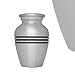 Silver Bands Mini Keepsake Urn • Miniature Funeral Cremation Urn fits Small Amount of Ashes • Monaco Model