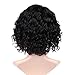WIGNEE Short Curly Bob Wig Brazilian Virgin Human Hair Lace Part Wavy Glueless Wigs for Girl Women Short Bob Hair Wig (Lace Part Curly Bob)