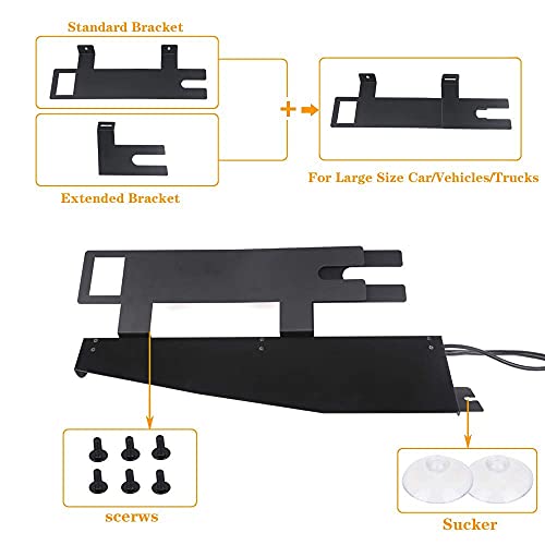 LED Visor Lights Emergency Lights for Vehicles Trucks Interior Windshield Red White Strobe Split