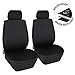 Elantrip 2 PC Waterproof Neoprene Front Seat Covers Universal Fit Car Seat Protector Airbag Compatible for Auto SUV Truck Van Black