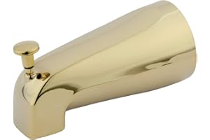 Kingston Brass K188A2 Designer Trimscape Showerscape 5-Inch Tub Spout with Diverter, Dual Function, Polished Brass