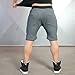 EU Men's Gym Workout Shorts Jogger Running Bodybuilding Shorts Dark Grey Large