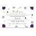 Paper Clever Party Purple and Gold Baby Shower Thank You Cards with Envelopes - Blank Notes with Prefilled Message - Personalize for Girls Gifts - Mermaid Theme Stationery Set, 4x6, 15 Pack