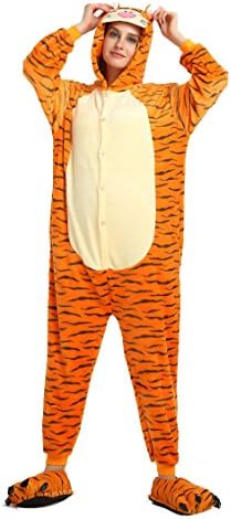 ZEALOVE Unisex-adult Pajamas Kigurumi Onesie Costume Animal Cosplay Anime Cartoon (XL, Tigger)