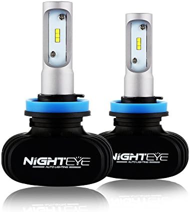 Sendia Automotive LED Headlight Bulbs Kit with Clear Arc-Beam, H11 (H8, H9) 50W 8000LM (25W 4000LM/each bulb) Conversion Driving Lamp 6500K Cool White CREE - 2 Yr Warranty