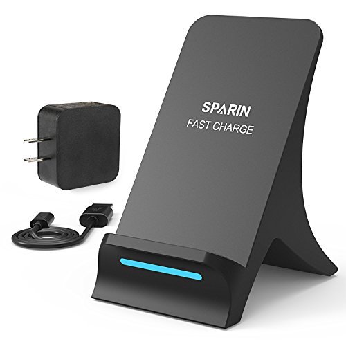 Samsung Galaxy S9 / S9 Plus Fast Wireless Charger with QC 3.0 Adapter, SPARIN Qi Fast Wireless Charging Stand Pad for Samsung Galaxy Note 8 / S8 / S8 Plus, Standard Charge for iPhone X / 8 / 8 Plus Samsung Galaxy S9 / S9 Plus Fast Wireless Charger with QC 3.0 Adapter, SPARIN Qi Fast Wireless Charging Stand Pad for Samsung Galaxy Note 8 / S8 / S8 Plus, Standard Charge for iPhone X / 8 / 8 Plus