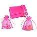 ATCG 200pcs 4x6 Inches Drawstring Organza Pouches Wedding Party Jewelry Favor Bags (Hot Pink)