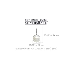 Silvershake 12mm Cultured Freshwater White Pearl