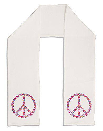 TooLoud Peace Sign Hearts Adult Fleece 64" Scarf