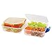 SnapLock by Progressive Lunch Cube To-Go Container - Blue, Easy-To-Open, Silicone Seal, Snap-Off Lid, Stackable, BPA FREE