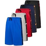 Real Essentials Men's Big & Tall 3-Pack Active Shorts - Dry Fit Mesh Athletic Shorts For Workouts & Lounge (3X-5X, Dry Fit-set I, 3X)