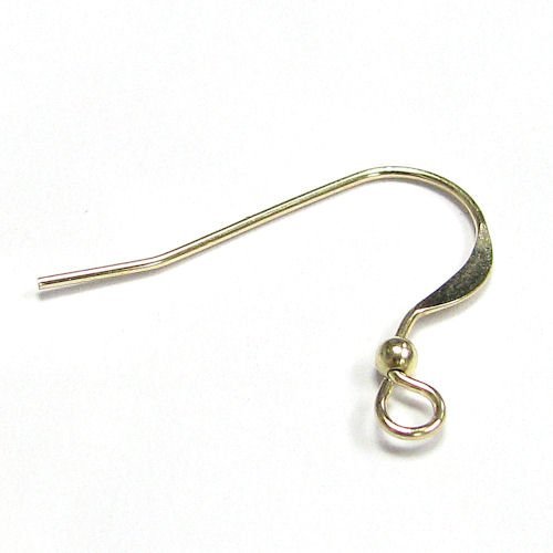 4 pcs 14k Gold Filled Ear Wire Earwires Ball French Hook Earring Connector/Findings/Yellow Gold
