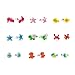 Minihope 9 Pair Sets Cute Sea Animals Hypoallergenic Nickel-free Stud Earrings Set For Kids Girl