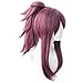 Shqncoh Cosplay Wig Clip on Ponytail Long Deep Purple Curly Women Party Hair Halloween