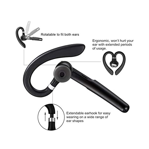 Bluetooth Headset, Wireless Bluetooth Earpiece V4.1 Hands