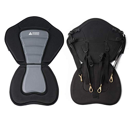 Leader Accessories Black/Gray Deluxe Kayak Seat SUP Seat Canoe Seat