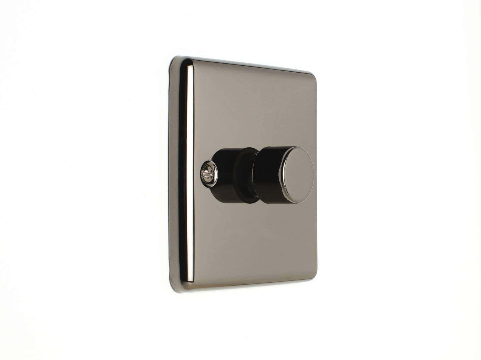 EUROLITE ENHANCE BLACK NICKEL 1 GANG SINGLE 2 WAY LED DIMMER LIGHT SWITCH EN1LED BNB