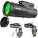 Monocular Telescope, BUDDYGO 12x50 High Power Low Night Vision Waterproof Spotting Scope for Adults with Smartphone Adapter and Tripod Waterproof Fogproof Shockproof for Bird Watching Hunting