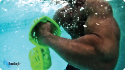 AquaLogix Green High Speed Omni-Directional Aquatic Bells - Upper Body Pool Exercise Equipment - Includes Online Demonstration Video with 30 Sample Exercises (Bells Pair LRGBS)