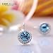 T400 Crystal Round Drop Earrings Lever Back Gift for Women Dangle Earrings