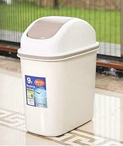 Bote de Basura de plástico, Tapa de batido de baño Creativo pequeño