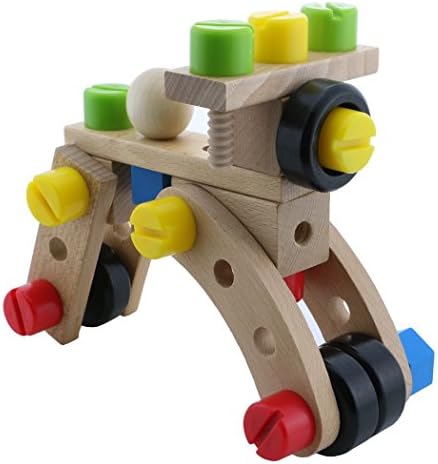 30 pcs Wooden Puzzle Blocks DIY 3D Changeable Nut Car Building Toy for kids