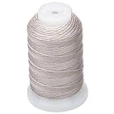 Simply Silk Beading Thread Cord Size F Grey 0.0137 0.3480mm Spool 140 Yards for Stringing Weaving Knotting
