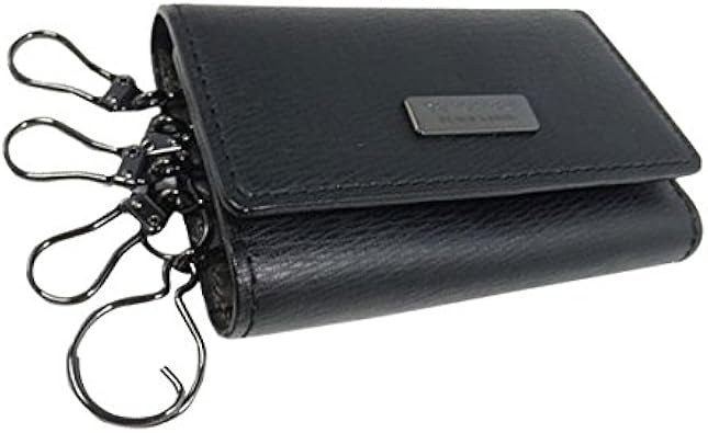 Amazon バーバリー ブラックレーベル 5連 本革 キーケース Burberry Black Label レザー 鍵 バッグ 財布 メンズ レディース ブラック ブラック 財布
