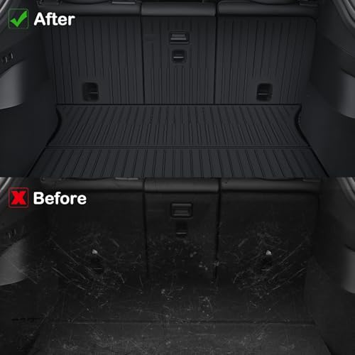 Yumemoo Alfombrillas para 2025-2026 Tesla Model Y Juniper | Tapetes Y Maletero con Respaldo para Tesla Alfombrillas De Piso TPE para Todo Tipo De Clima, Insípido Antideslizantes