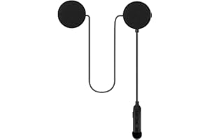JZAQ Motorcycle Helmet Bluetooth Headset, Outdoor Headset Hands-Free Speaker, ski Headset, Music Call Control, Manual Call answering, 80 Hour Playback time, System