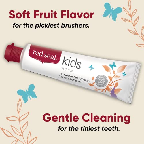 Red Seal Toothpaste for Kids Non Fluoride & No SLS or Parabens Mild